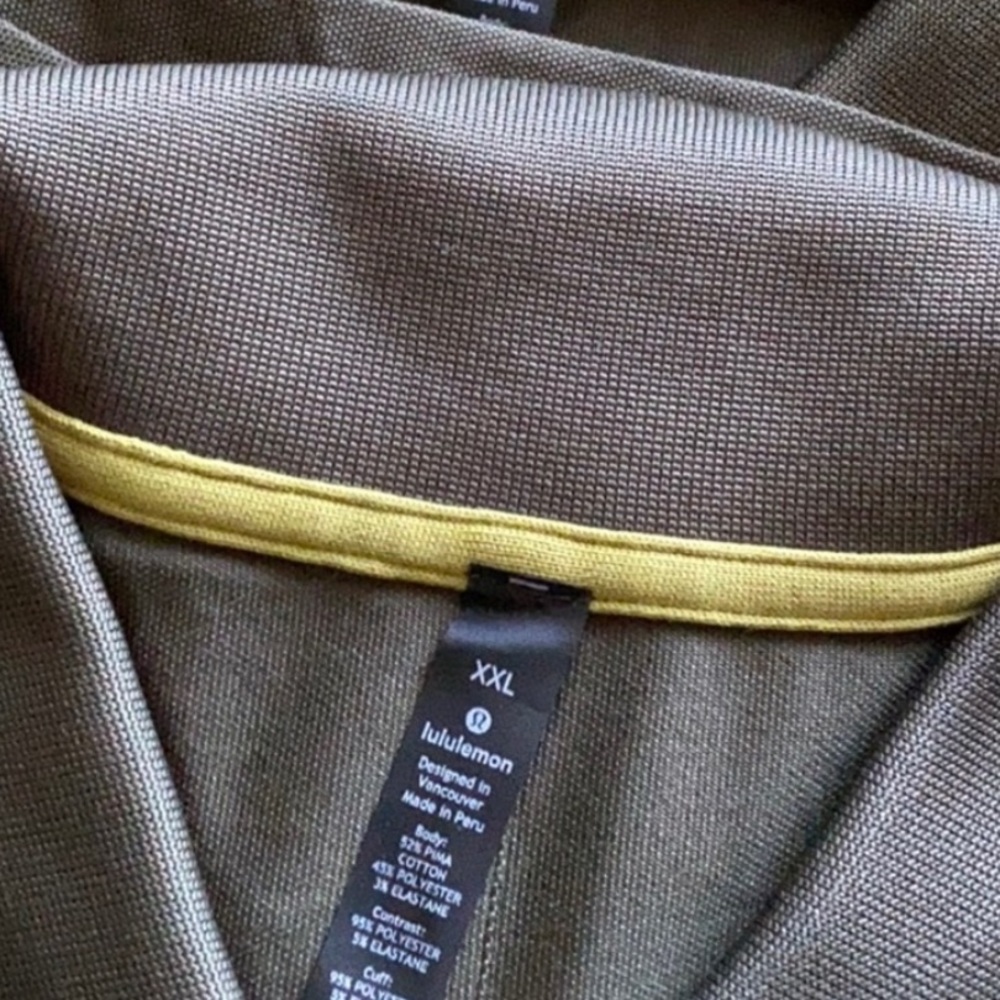 Lululemon Green Tech Pique Polo Shirt Sz XXL - Picture 7 of 8